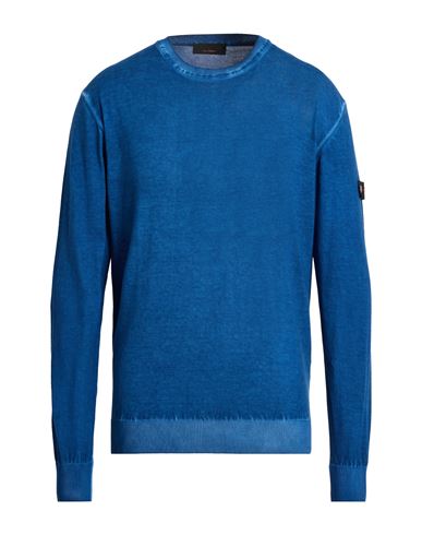 Peuterey Man Sweater Blue Size S Cotton In Blue