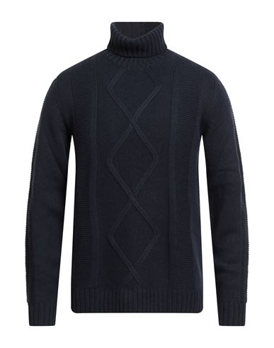 Simon Gray. Man Turtleneck Midnight Blue Size Xxl Cashmere In Blue