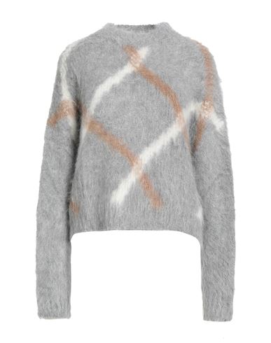 Peserico Woman Sweater Grey Size 12 Alpaca Wool, Merino Wool, Polyamide In Multi