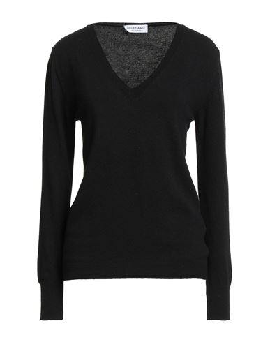 Odi Et Amo Woman Sweater Black Size L Viscose, Linen, Polyamide, Cashmere In Black