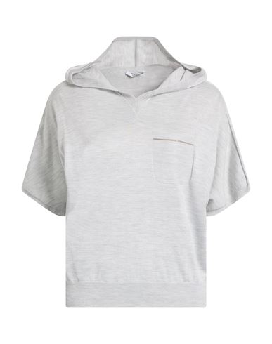 Peserico Woman Sweater Light Grey Size 10 Cashmere, Silk In Gray