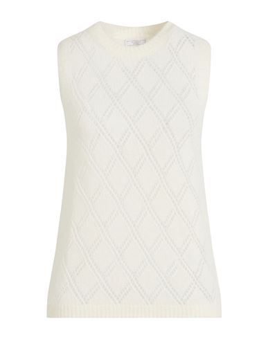 Peserico Woman Sweater Ivory Size 6 Alpaca Wool, Polyamide, Merino Wool In White