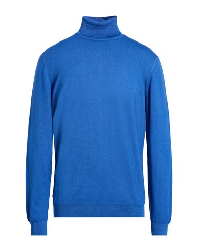 Dalmine Man Turtleneck Azure Size 46 Merino Wool In Blue