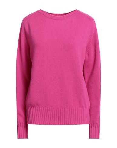 Bellwood Woman Sweater Fuchsia Size L Wool, Cashmere In Pink