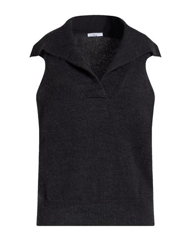 Peserico Easy Woman Sweater Charcoal Size 6 Merino Wool, Alpaca Wool, Polyamide, Virgin Wool, Cashme In Black
