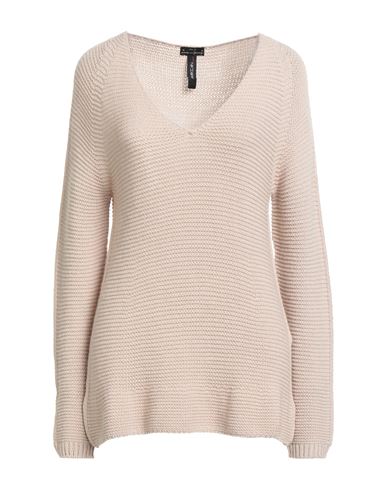 Marc Cain Woman Sweater Beige Size 4 Acrylic, Cotton, Virgin Wool, Alpaca Wool In Neutral