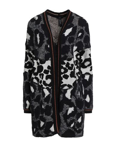 Marc Cain Woman Cardigan Black Size 4 Alpaca Wool, Polyamide, Virgin Wool, Acrylic, Viscose In Black