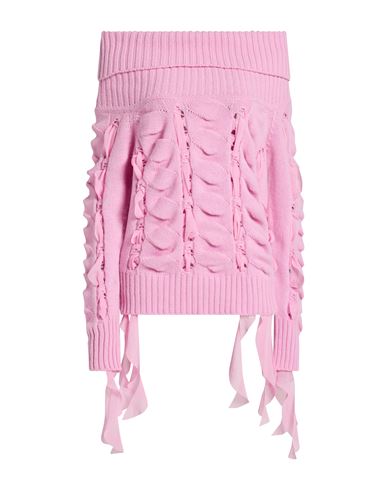 Blumarine Woman Sweater Pink Size M Wool, Polyester In Pink