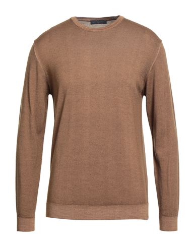 Daniele Fiesoli Vintage Man Sweater Brown Size Xl Merino Wool In Brown