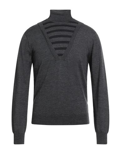 Daniele Alessandrini Man Turtleneck Grey Size 42 Merino Wool In Gray