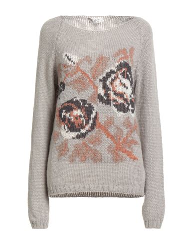 Pho® Firenze Pho Firenze Woman Sweater Grey Size M Acrylic, Polyamide, Mohair Wool In Gray