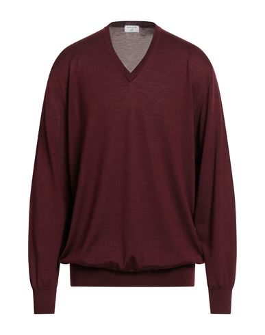 Gallia X Sør Man Sweater Burgundy Size 50 Merino Wool, Silk In Burgundy