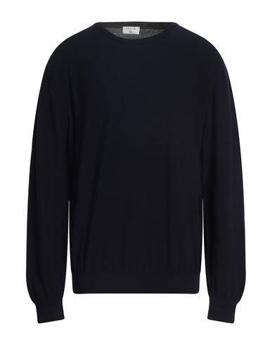 Gallia X Sør Man Sweater Midnight Blue Size 50 Merino Wool In Black