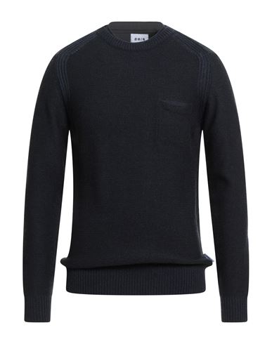 Berna Man Sweater Midnight Blue Size L Acrylic, Wool In Blue