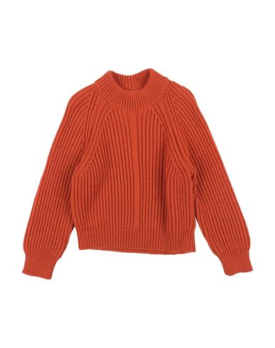 Dondup Toddler Boy Sweater Orange Size 4 Merino Wool, Polyacrylic In Orange