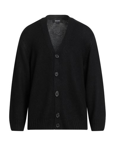 Dsquared2 Man Cardigan Black Size L Alpaca Wool In Black