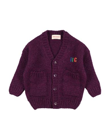 Bobo Choses Toddler Girl Cardigan Plum Size 4 Acrylic, Mohair Wool, Wool, Polyamide In Purple
