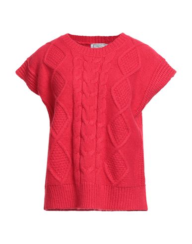 Gretha Milano Woman Sweater Red Size L/xl Viscose, Polyester, Wool In Red