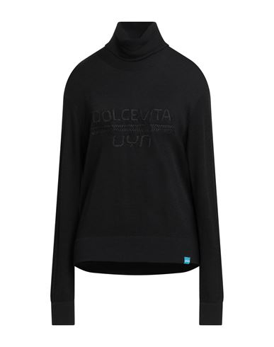 Uyn Woman Turtleneck Black Size Xl Polyamide, Wool In Black
