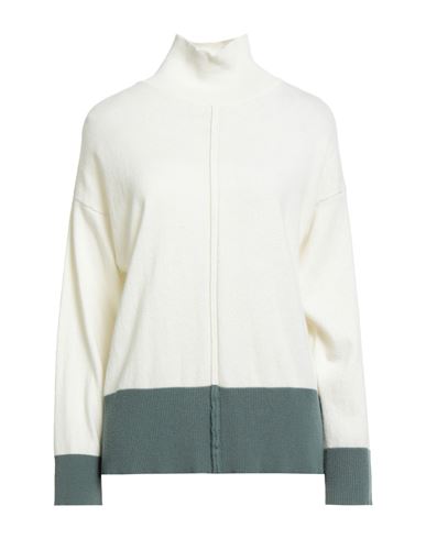 N.o.w. Andrea Rosati Cashmere N. O.w. Andrea Rosati Cashmere Woman Turtleneck Sage Green Size S Wool, Viscose, Cashmere, Nylon In White
