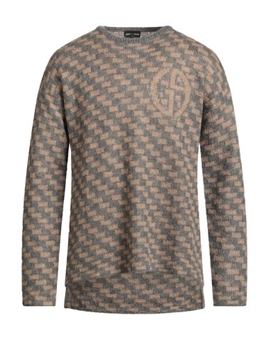 Giorgio Armani Man Sweater Grey Size 44 Mohair Wool, Alpaca Wool, Polyamide In Multi