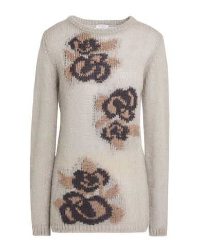 Pho® Firenze Pho Firenze Woman Sweater Light Grey Size L Acrylic, Polyamide, Mohair Wool In Neutral