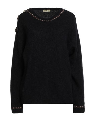 Pho® Firenze Pho Firenze Woman Sweater Black Size L Polyamide, Wool, Baby Alpaca Wool, Elastic Fibres In Black