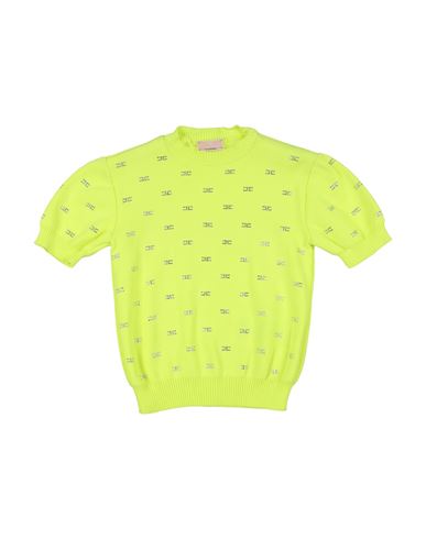 Elisabetta Franchi La Mia Bambina Toddler Girl Sweater Lime Green Size 4 Polyamide In Green