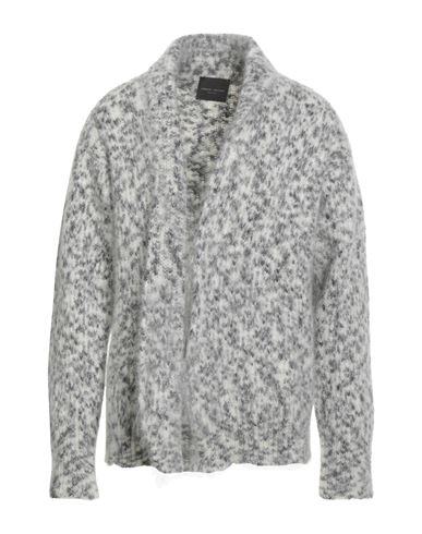 Roberto Collina Man Cardigan Grey Size 38 Merino Wool In Gray