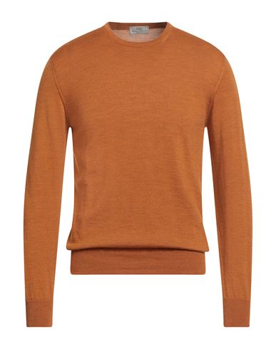 Abkost Man Sweater Rust Size 46 Virgin Wool In Brown