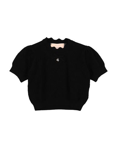 Elisabetta Franchi La Mia Bambina Toddler Girl Sweater Black Size 4 Viscose, Polyester In Black