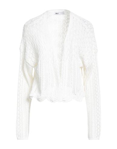 Only Woman Cardigan Off White Size M Cotton, Polyester In White