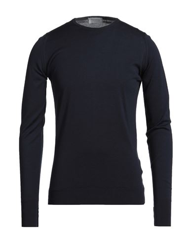 John Smedley Man Sweater Midnight Blue Size S Merino Wool In Blue