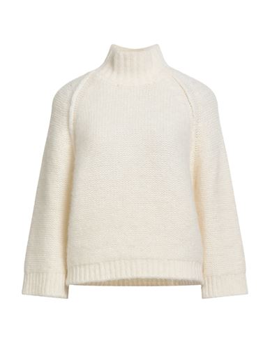 Antonelli Woman Turtleneck Ivory Size Xs Baby Alpaca Wool, Polyamide, Virgin Wool In Neutral