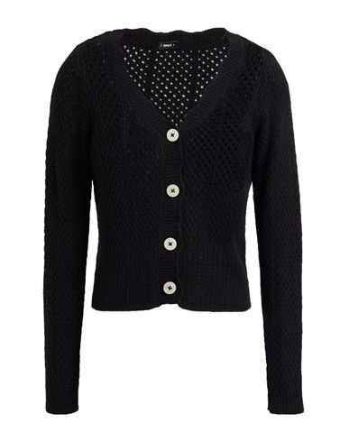 Only Woman Cardigan Black Size L Cotton, Acrylic