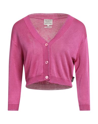 Alessia Santi Woman Cardigan Fuchsia Size 1 Viscose, Cotton, Metallic Fiber, Polyamide In Multi