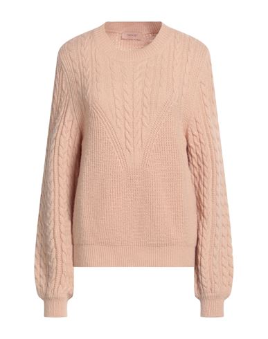 Twinset Woman Sweater Blush Size L Acrylic, Wool, Alpaca Wool, Polyester In Pink