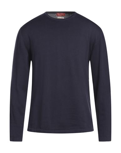 Daniele Fiesoli Man Sweater Midnight Blue Size L Cotton In Blue