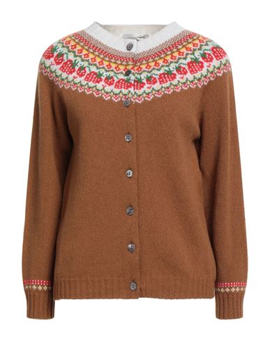 Mackintosh Woman Cardigan Camel Size L Lambswool In Brown
