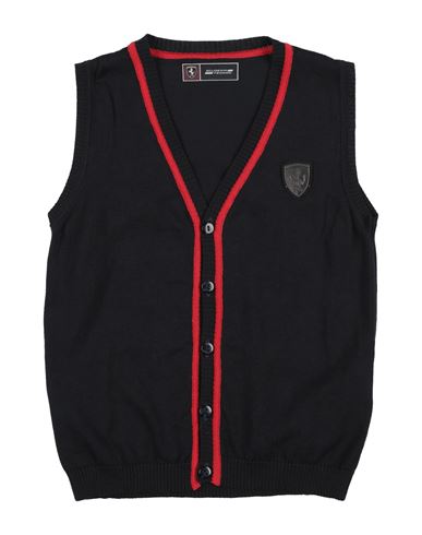 Scuderia Ferrari Toddler Boy Cardigan Midnight Blue Size 6 Cotton In Black