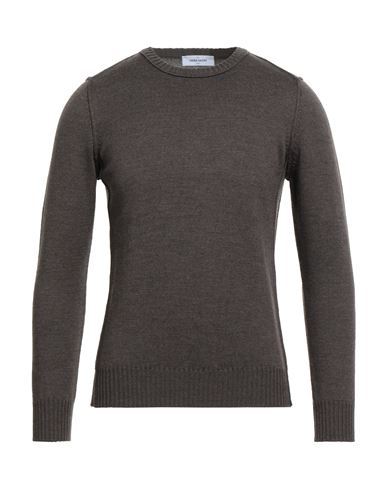 Gran Sasso Man Sweater Chocolate Brown Size 36 Virgin Wool In Gray