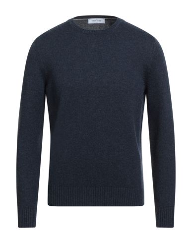 Gran Sasso Man Sweater Midnight Blue Size 50 Virgin Wool, Polyamide In Black