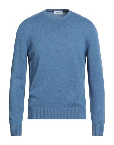 Gran Sasso Man Sweater Azure Size 50 Virgin Wool, Viscose, Cashmere In Blue