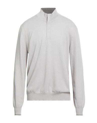 Gran Sasso Man Turtleneck Light Grey Size 46 Virgin Wool, Viscose, Cashmere In Gray