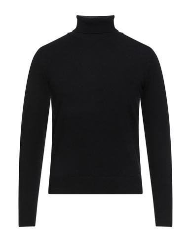 Barbati Man Turtleneck Black Size Xxl Polyester, Acrylic, Polyamide In Black