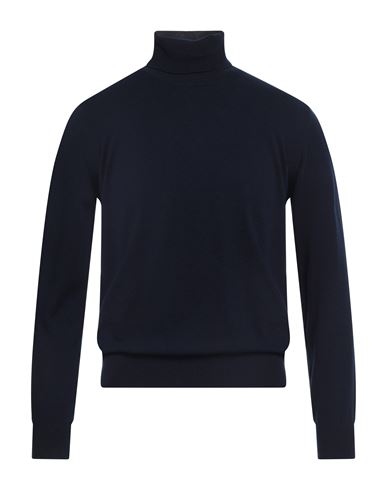 Barbati Man Turtleneck Navy Size Xl Polyester, Acrylic, Polyamide In Blue