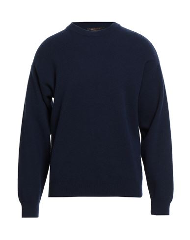 Officina 36 Man Sweater Navy Size M Wool, Polyamide In Black