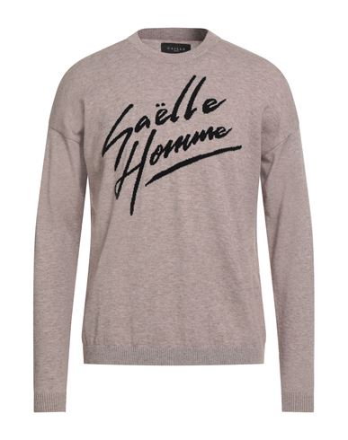 Gaelle Paris Gaëlle Paris Homme Man Sweater Light Brown Size Xl Viscose, Polyester, Polyamide In Gray