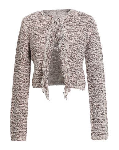 Dorothee Schumacher Woman Cardigan Dark Brown Size 4 Synthetic Fibers, Cotton, Wool, Polyester, Cash In Brown