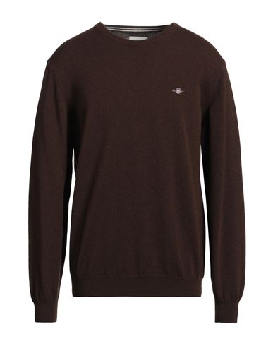 Gant Man Sweater Brown Size 3xl Lambswool In Brown